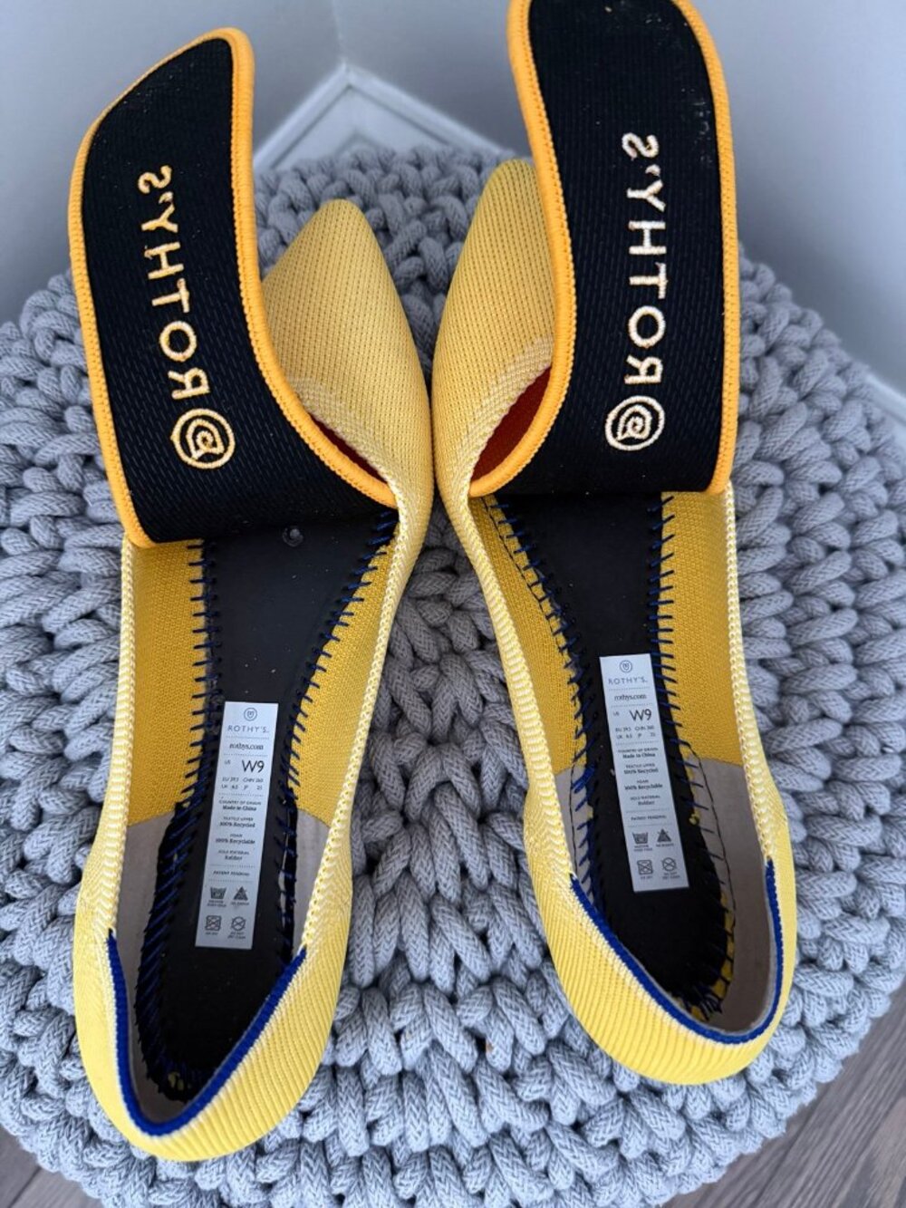 Rothy’s The Point II Size 9 flats light yellow excellent condition - Picture 8 of 8